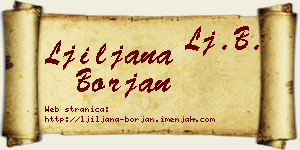 Ljiljana Borjan vizit kartica